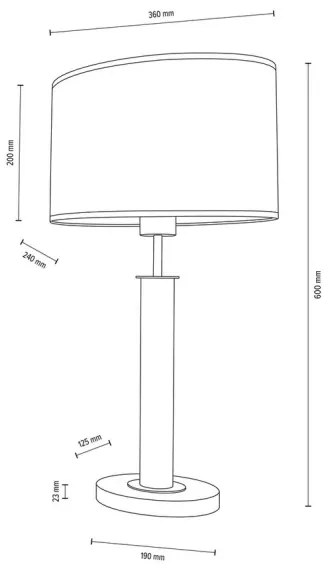 Spot-Light 7017400211535 - MERCEDES asztali lámpa 1xE27/40W/230V tölgy