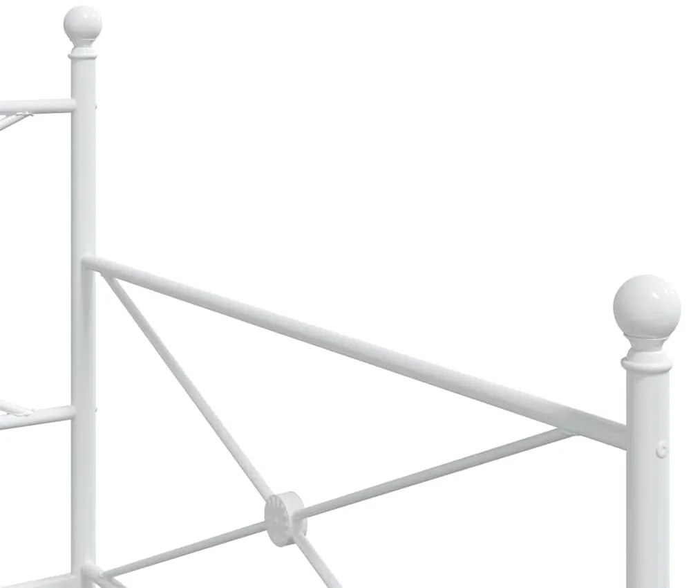 Daybed with Trundle without Mattress White 107x203 cm acél
