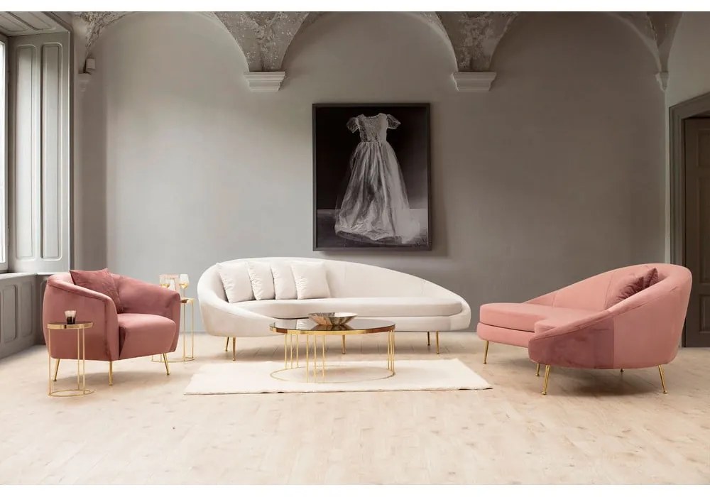 Világos rózsaszín kanapé 255 cm Eses – Artie