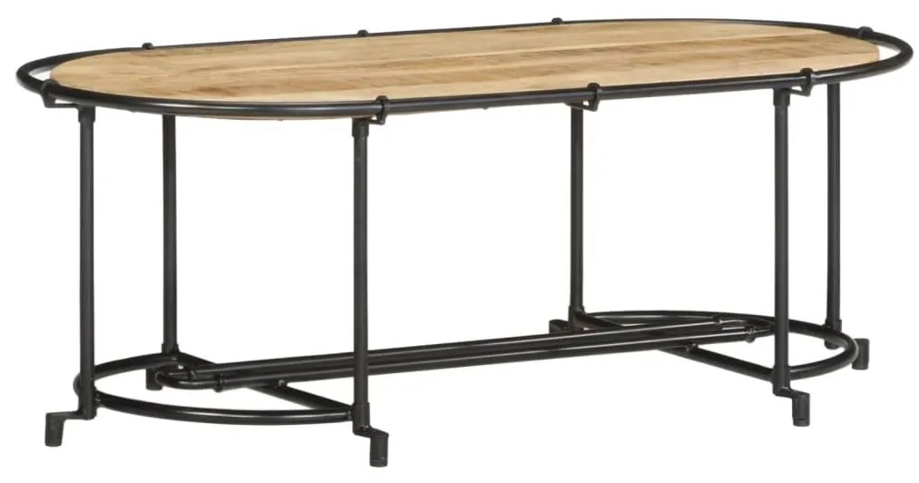 Tömör nyers mangófa dohányzóasztal 110 x 55 x 40 cm