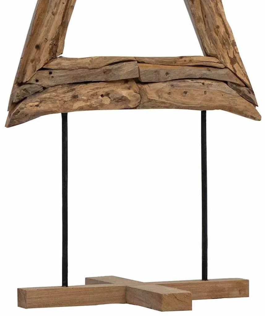 Karácsonyfa állvánnyal Barna 90 cm Tömör tíkfa