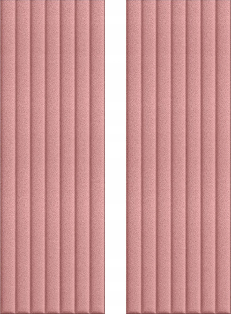 Hcs deco 3D öntapadós fali téglalapok rózsaszín mini csíkos bársony