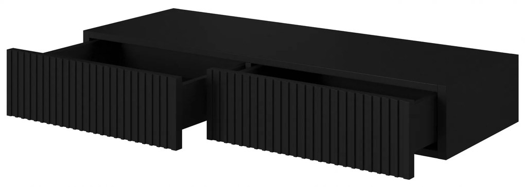 Nicole fali sminkasztal 100 cm fiókokkal - matt fekete