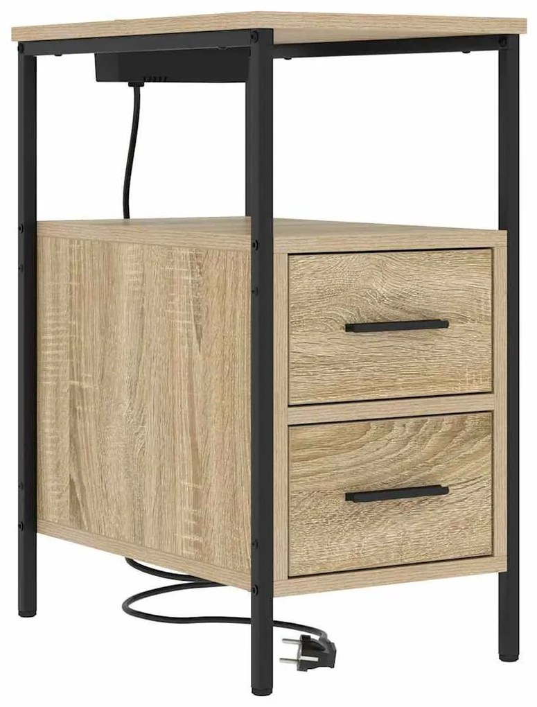 Éjjeli Szekrények 2 pcs sonoma tölgy 30 x 48 x 61 cm Faanyag