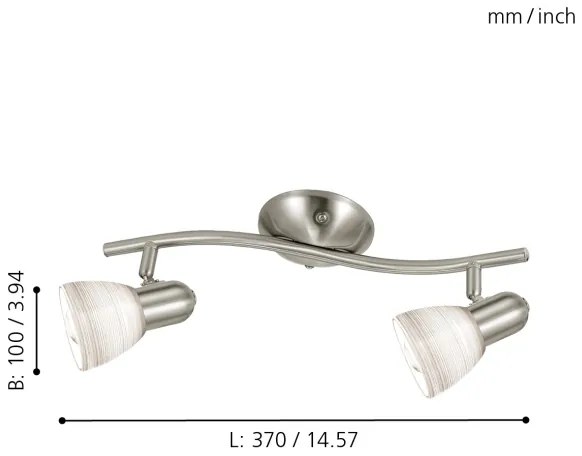 EGLO 88473 - Spotlámpa DAKAR 1 2xE14/40W