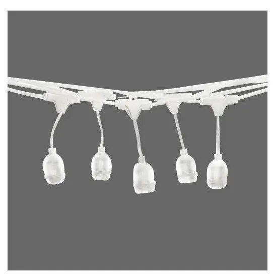 Kültéri fénylánc 15xE27/10W/230V 15 m IP44 fehér