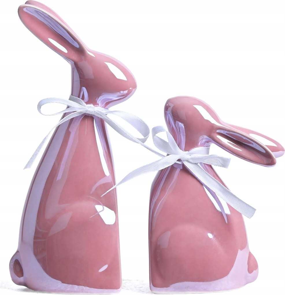 Húsvéti dekoráció Nyuszi Húsvéti nyuszi szett 2 db Rózsaszín