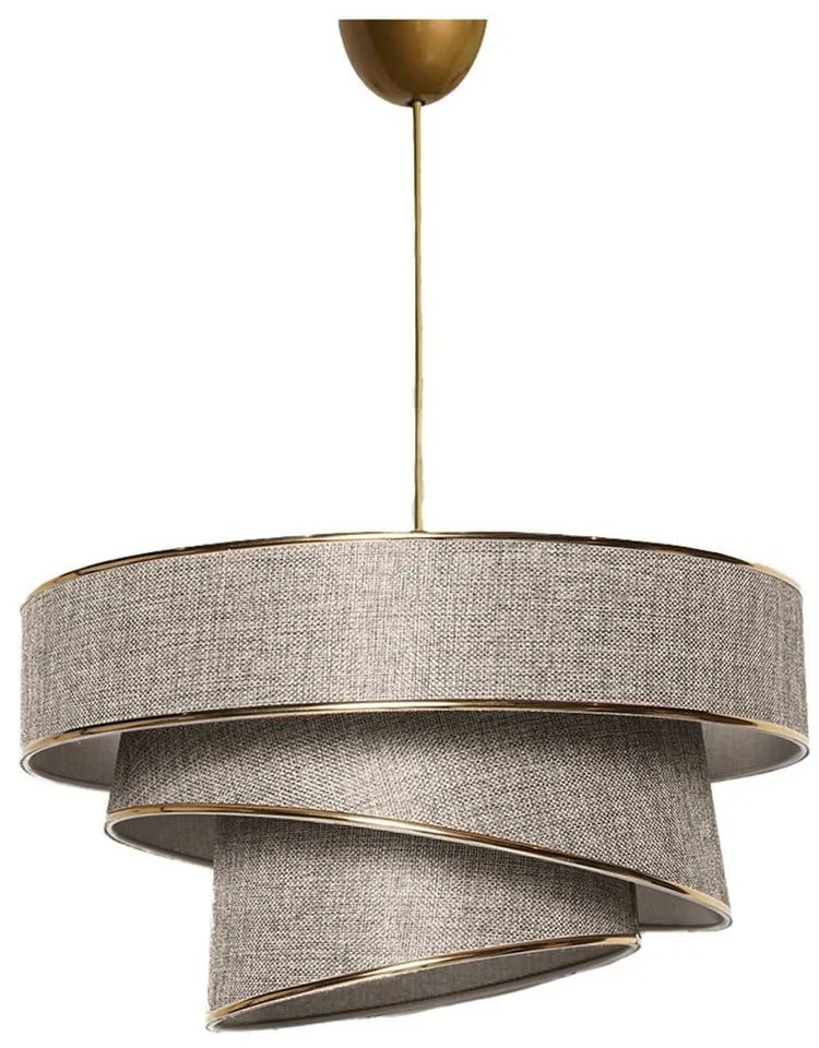 Bézs-aranyszínű függőlámpa textil búrával ø 40 cm Couper – Opviq lights