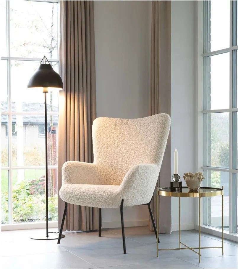 Krémszínű műszőrme fotel Glasgow – Bonami Essentials