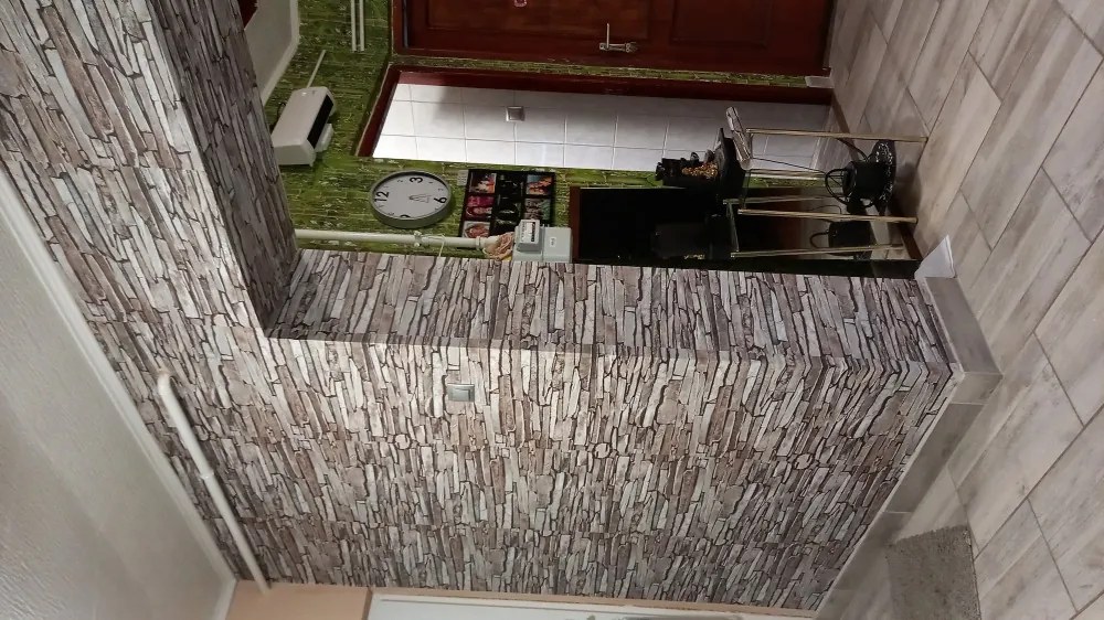 Szürke kő mintás tapéta (J87227)