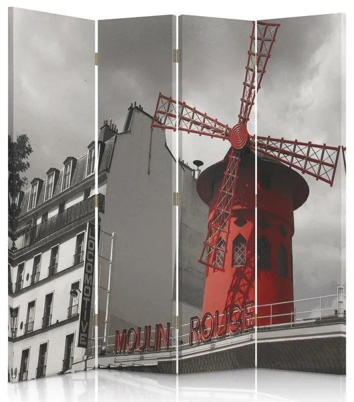 Gario Paraván Moulin Rouge Méret: 145 x 170 cm, Kivitelezés: Forgó paraván 360°