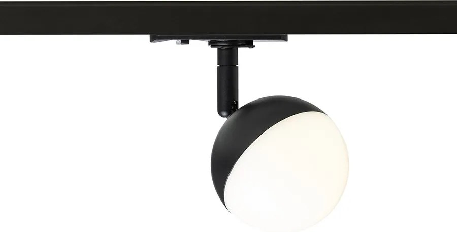 RENDL LYRA egyáramkörös sínre fekete opálakril 230V LED 5W 3000K