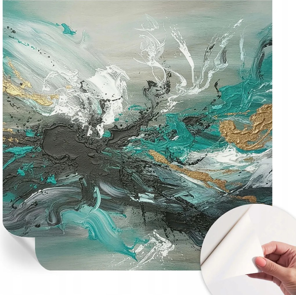 Öntapadós tapéta Fali furnér 3D hatás Művészi örvény 250x250 cm