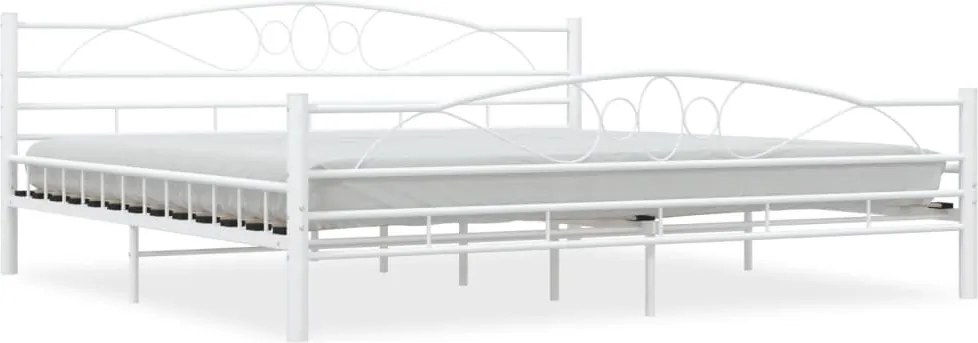 vidaXL fehér fém ágykeret 200 x 200 cm