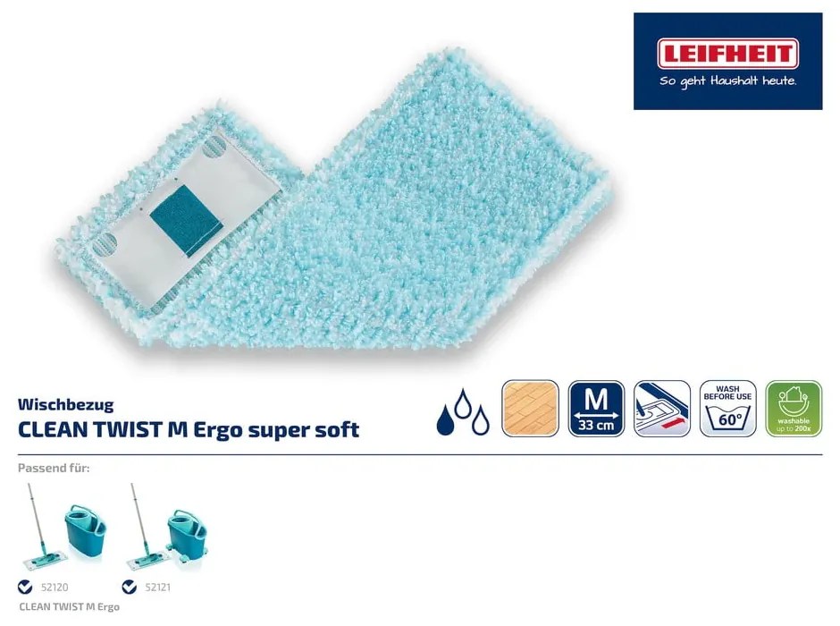 Twist Ergo Super Soft M felmosólap - LEIFHEIT