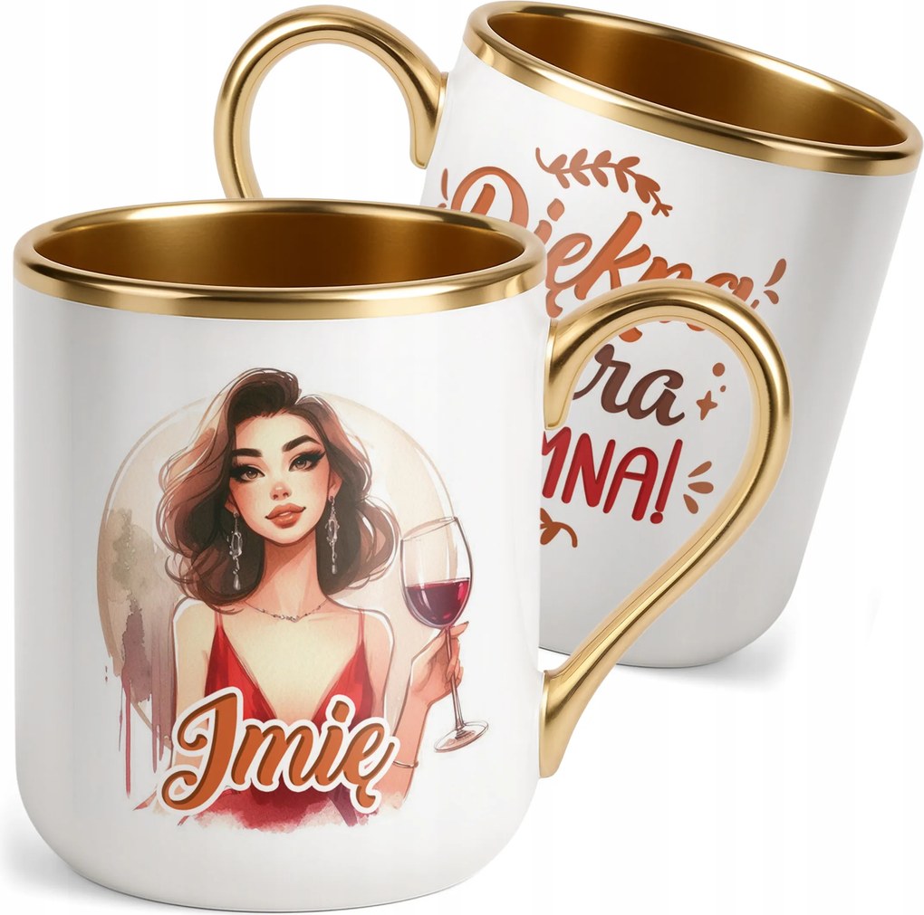 Prémium Bögre Arany Személyre szabott Nőnap Vicces Ajándék