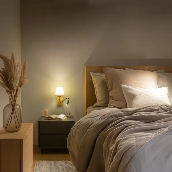 Brilagi - LED Fali lámpa NUBILA WOOD 1xE27/25W/230V + LED/3W tölgy/fehér