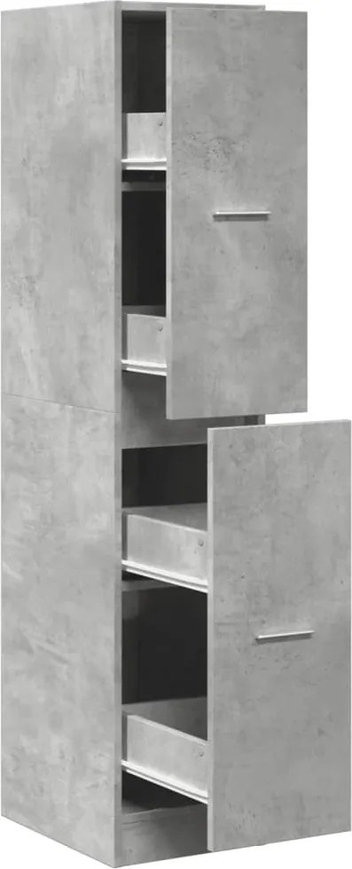 vidaXL betonszürke szerelt fa patikaszekrény 30 x 41 x 144,5 cm