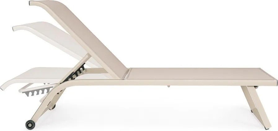 Natúr színű fém kerti napozóágy Taylor – Bizzotto