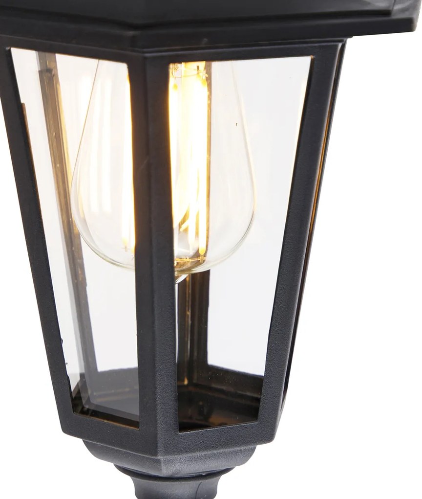 Okos kültéri fali lámpa fekete IP44, beleértve a Wifi ST64-et - New Haven