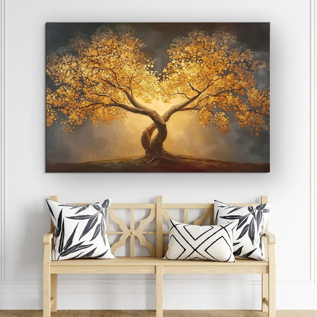 DUBLEZ | Fából készült kép - Arany életfa