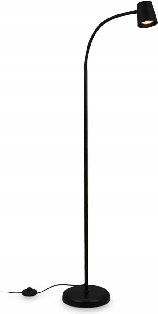 Briloner állólámpa 127,5 cm, állítható fejjel, fekete, GU10, 9W