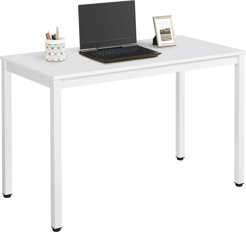 Fehér étkezőasztal fehér asztallappal, TESSA 120x60 cm