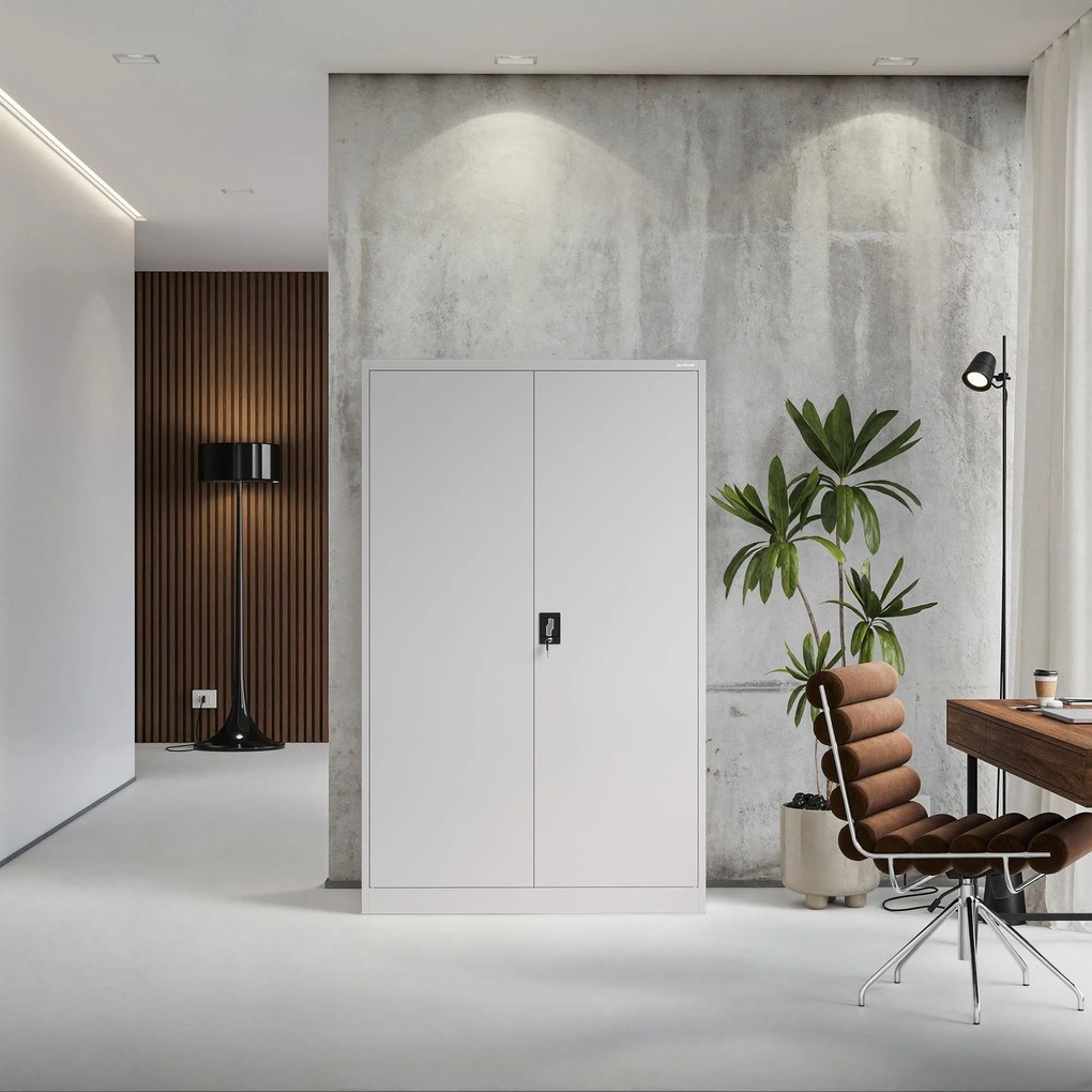 Fém iratszekrény JAN II, 1150 x 185 x 400 mm, szürke