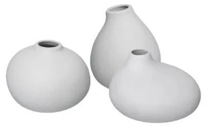Világosszürke porcelán váza készlet 3 db-os (magasság 9 cm) Nona – Blomus