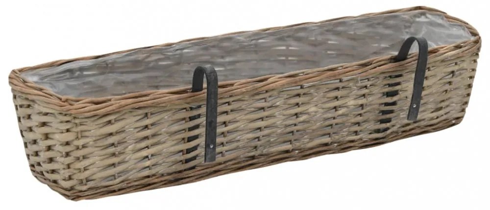 2 db fonott virágtartó PE béléssel 80 cm