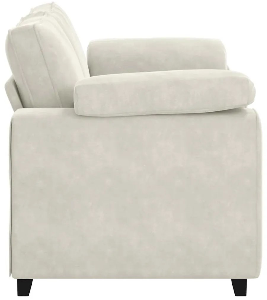 krém bársony loveseat kanapé 120 cm