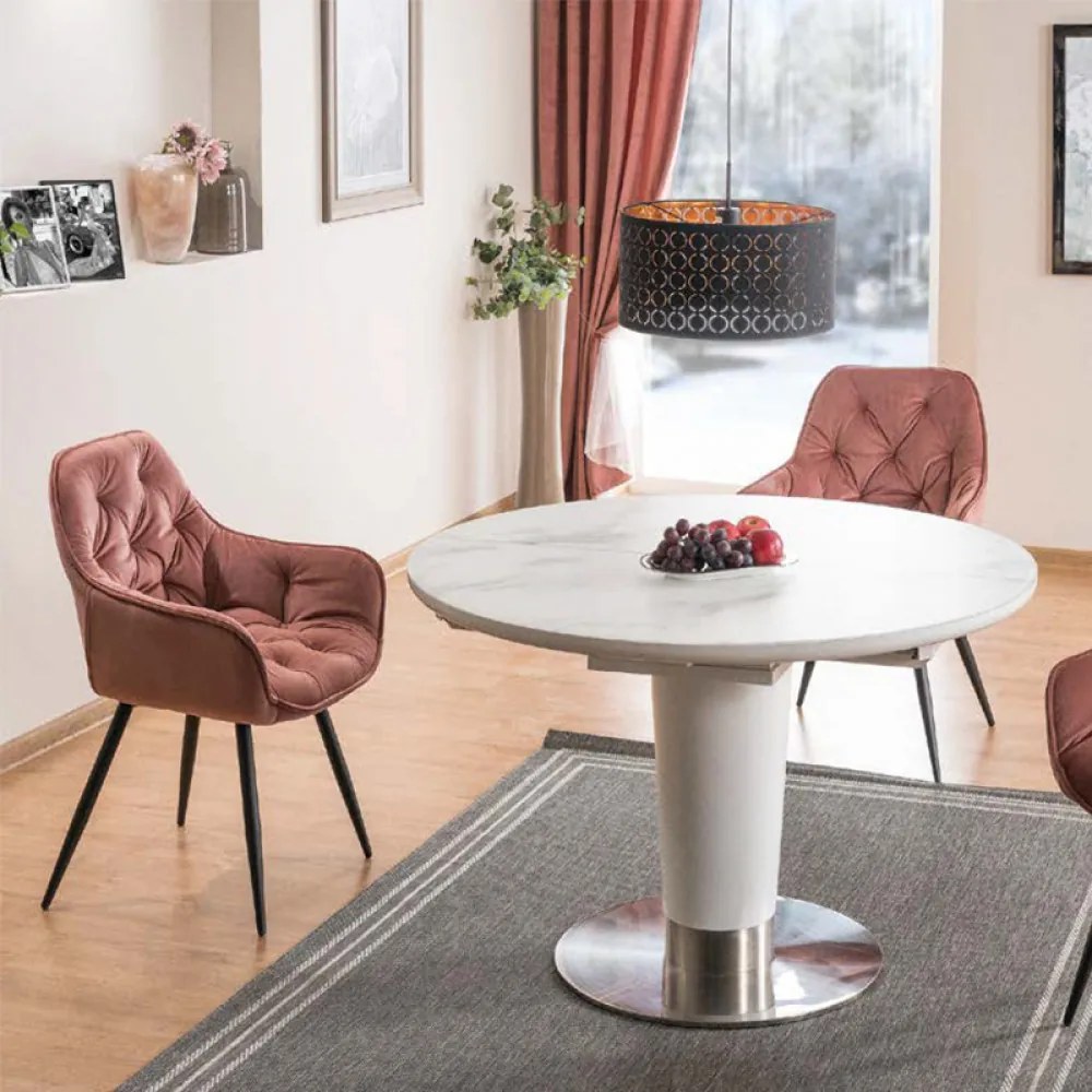 Cherry Velvet étkezőszék antik rózsaszín