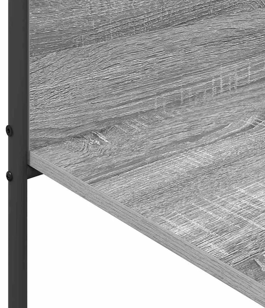 Ruhafogó polcokkal tárolóval Szürke 120 x 44 x 160 cm Faanyag