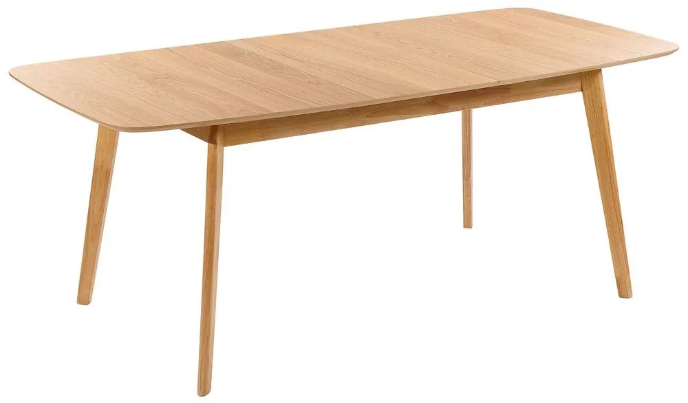 Világosbarna kihúzható étkezőasztal 150/190 x 90 cm MADOX Beliani