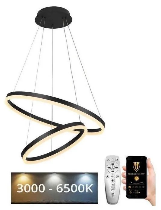 NEDES LED dimmelhető csillár zsinóron LED/70W/230V 3000-6500K + távirányítás ND3444