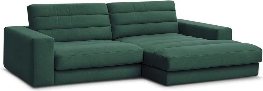 Zöld bársony sarokkanapé (jobb oldali-heverő résszel) Sierra – Bobochic Paris