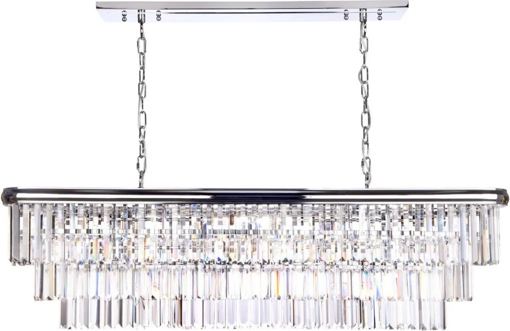DAR LIGHTING EUL2350 EULALIA Kristály Függesztett Lámpa Csiszolt Króm E14 IP20