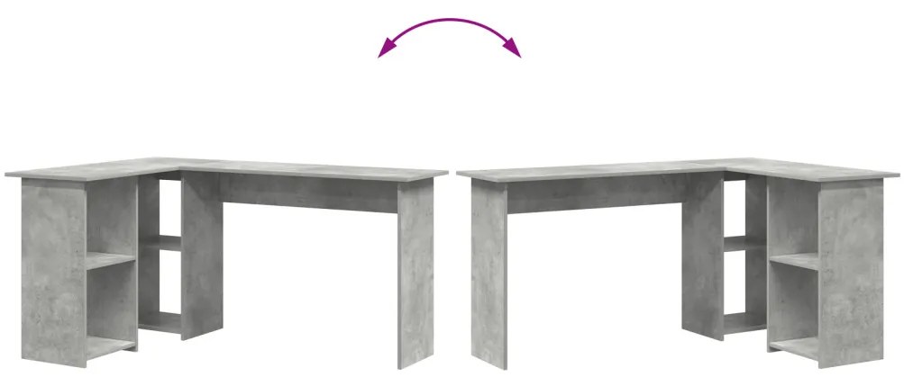 Beton szürke számítógépes asztal Beton szürke Forgácslap