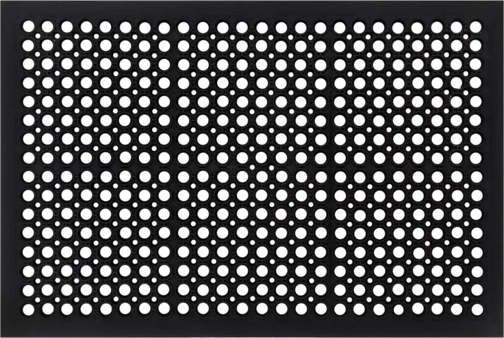 vidaXL négyszögletes gumi lábtörlő 60 x 90 cm
