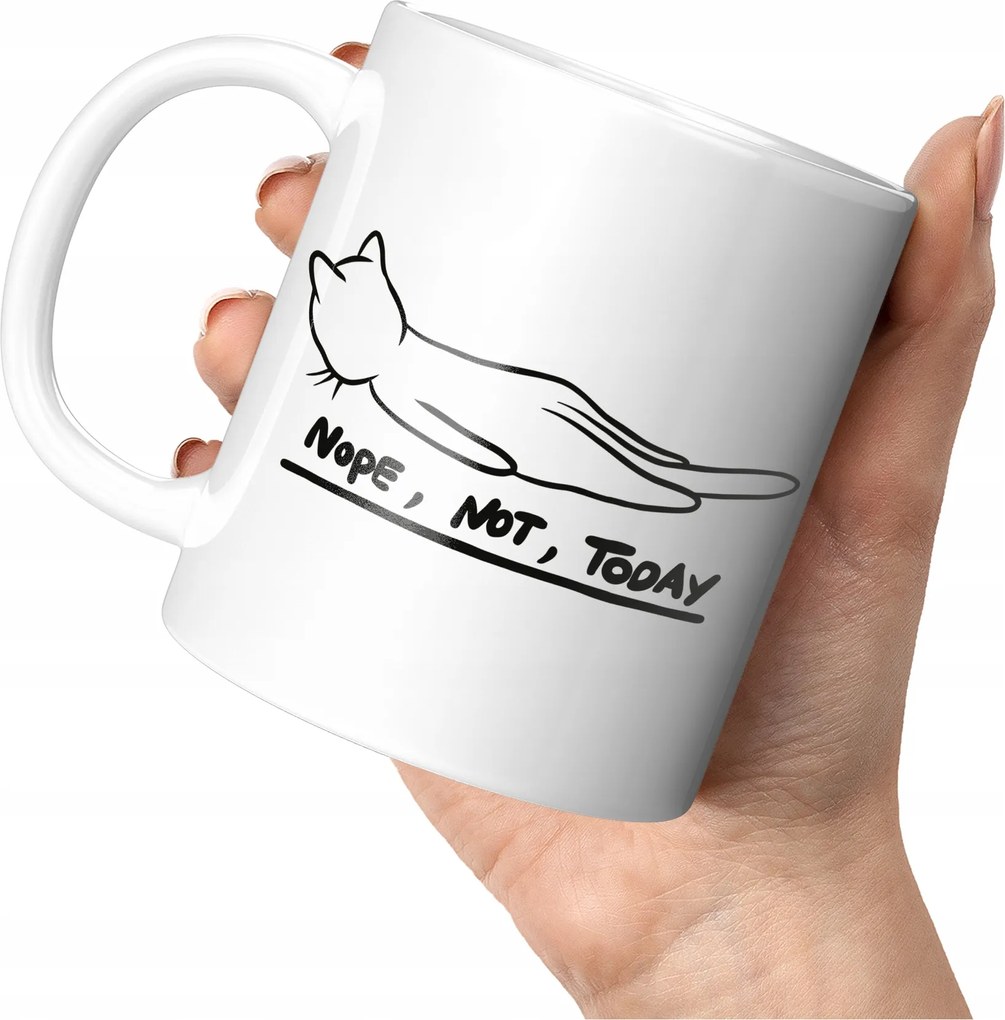 Nyomott Mintás Bögre Vicces Lusta Macska Bögre Lusta Cica Not Today