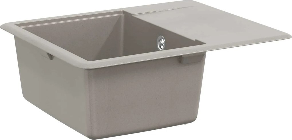 vidaXL Mosogató Szürke 560 x 460 mm 80% Kvarc és 20% Gyanta