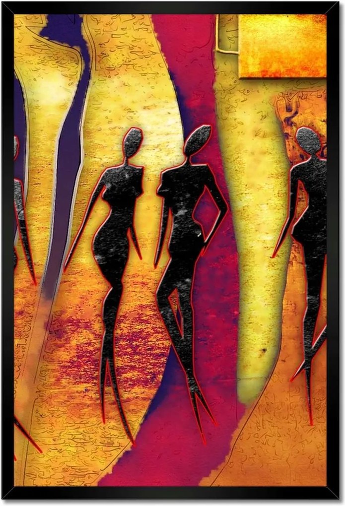 Poszterek keretben 40x60 Táncoló afrikai nők