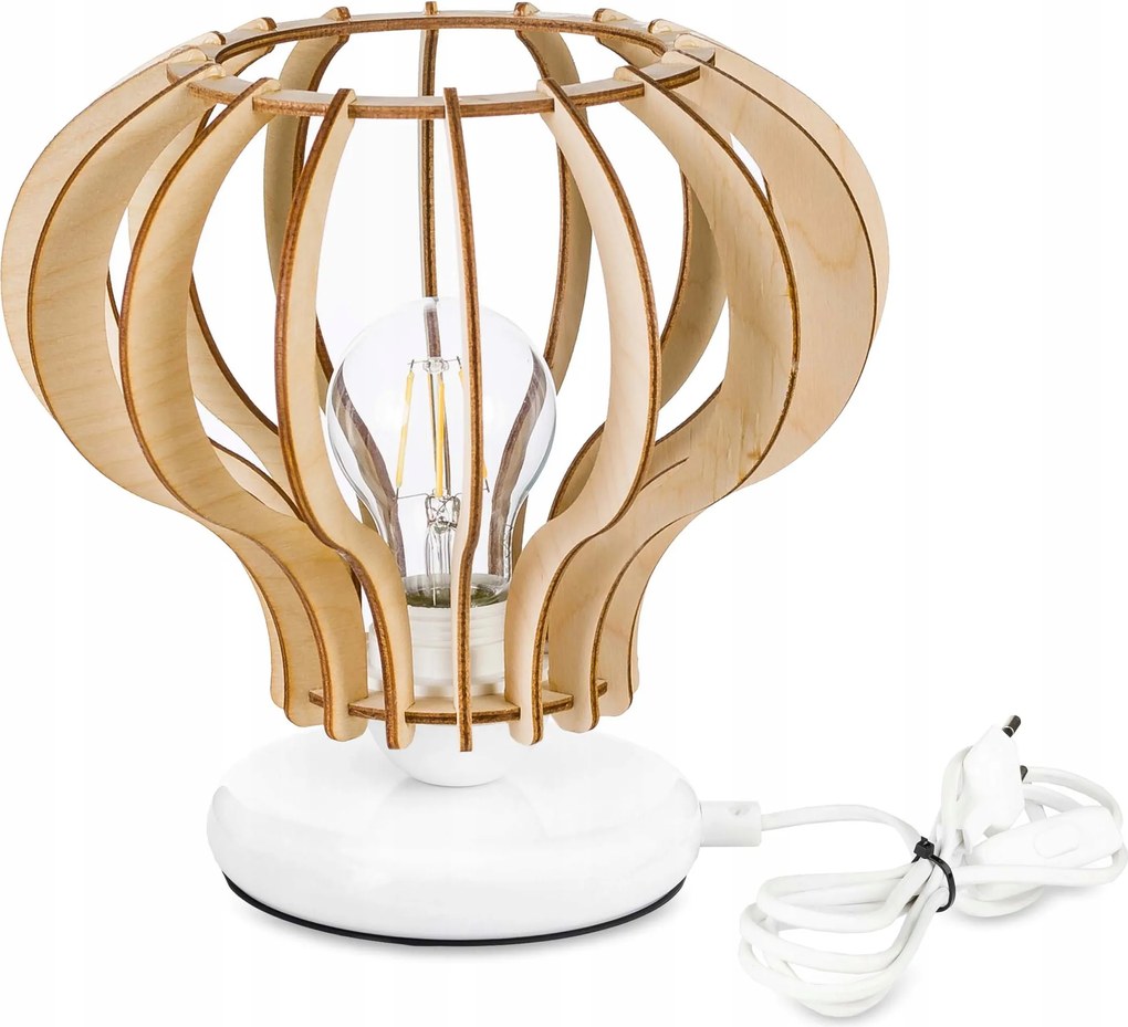 Éjjeli lámpa Loft asztali lámpa led E27 Fa