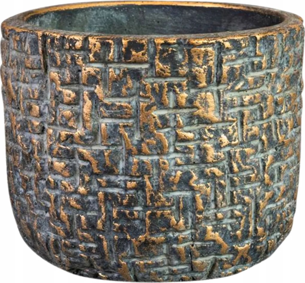 Maxim Shiny Earth takaróponyva D18 × H15 cm dekoratív virágcserép cementből