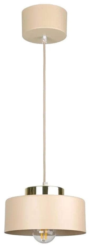 IGNIA zsinóros függőlámpa 1xE27/60W/230V bézs/arany
