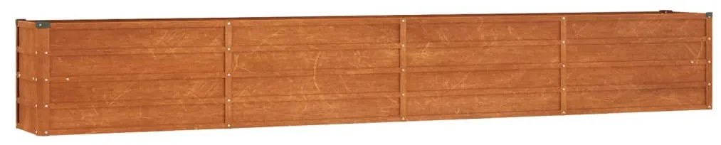 rozsda színű corten acél kerti magaságyás 320 x 40 x 45 cm