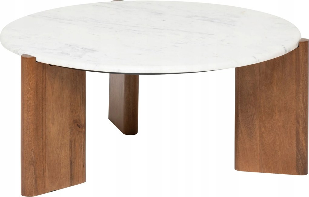 Dohányzóasztal Nanda1 mangófa fehér nappali elegáns modern stílus