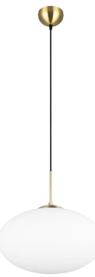 Fehér-aranyszínű függőlámpa üveg búrával ø 40 cm Fomento – Trio