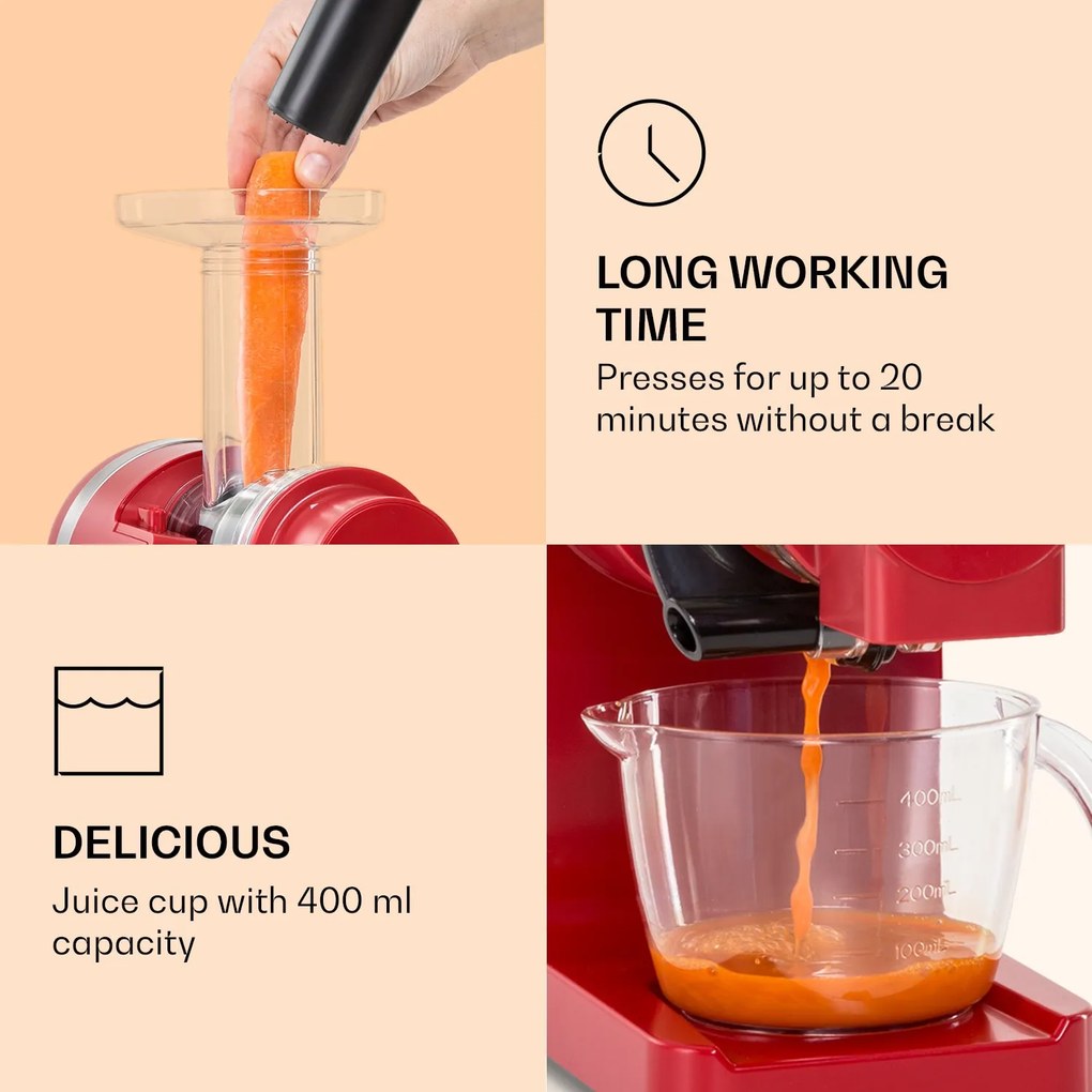 Klarstein Bella Elegance, gyümölcscentrifuga, 200 W, 400 ml, BPA mentes