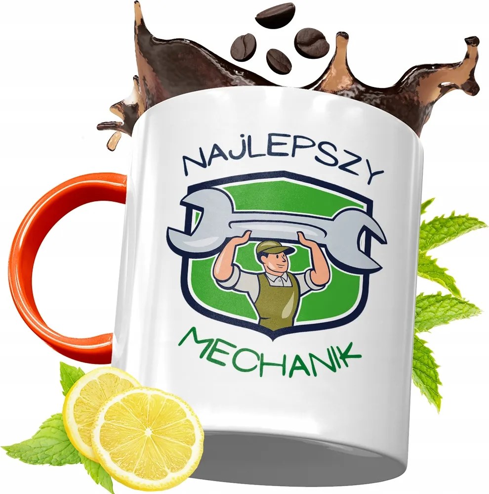 Narancssárga Bögre Szerelőnek Tökéletes Ajándék fényképes nyomtatással